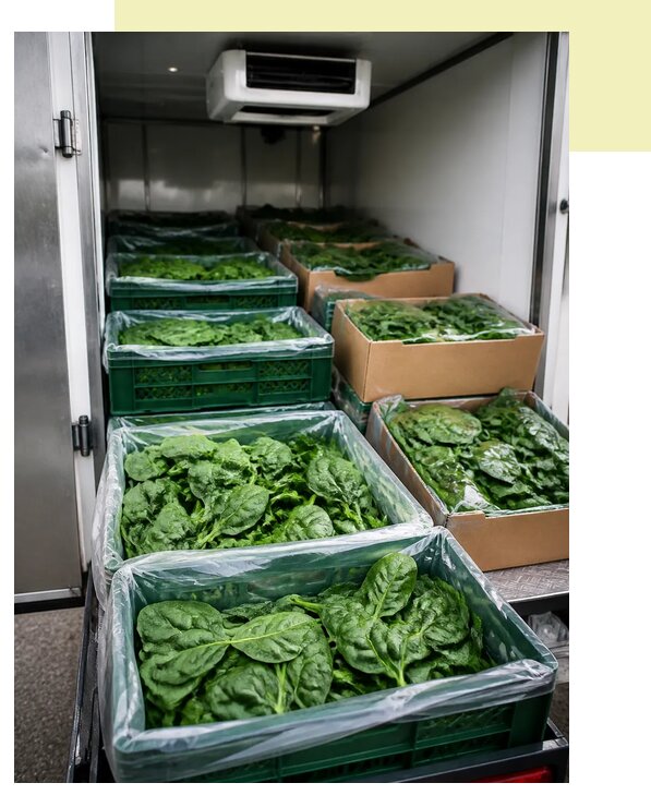 Перевозка шпината автотранспортом в Великие Луку по цене от 5169 р. | Агросервис-Вкл